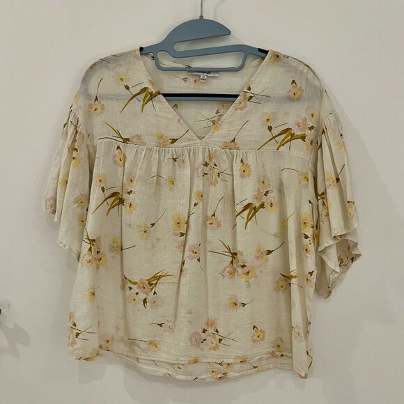 NWOT Madewell Flutter-Sleeve Rhyme Top in Floral Print - Picture 5 of 8
